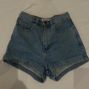 American apparel denim jean short
